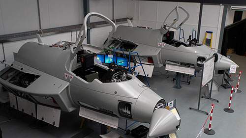 New product video - Integrated Avionics Maintenance Trainer (IAMT) 1 Airframe replicas. They are grey with key parts and panels open