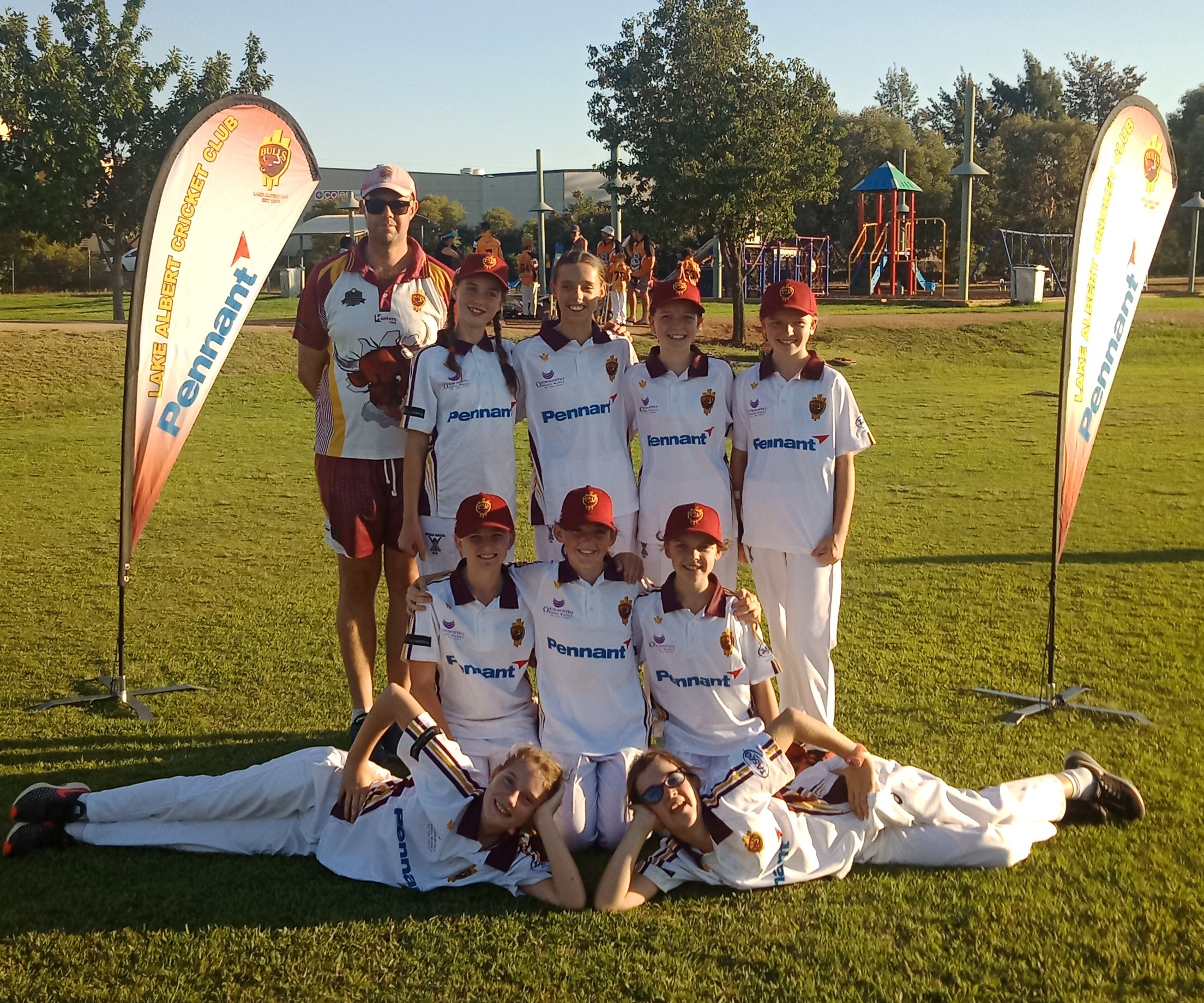 Pennant, a proud sponsor of Lake Albert Junior Cricket Club 3 U11Gold