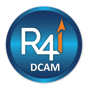 Introducing R4i DCAM - Data Capture, Analysis and Management 7 A circular blue logo with white writing in the middle of it. It says "R4i DCAM"