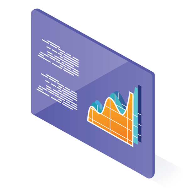 Data Analysis Iso Vector 6 screen graphic iso illustration